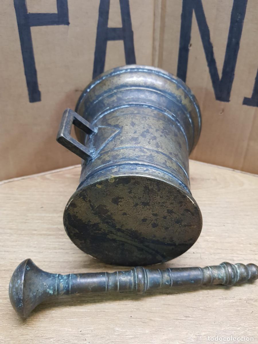 Antig&uuml;edades: MORTERO-ALMIREZ-SIGLO XVIII-DE BRONCE - Foto 7