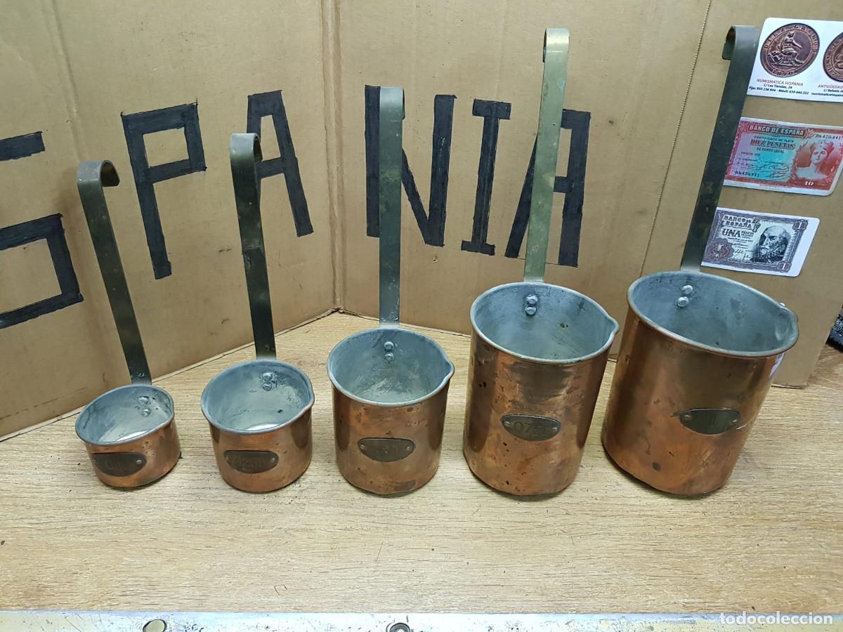 Antig&uuml;edades: LOTE DE 5 CAZOS ANTIGUOS