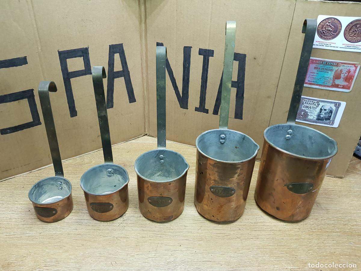 Antig&uuml;edades: LOTE DE 5 CAZOS ANTIGUOS - Foto 2