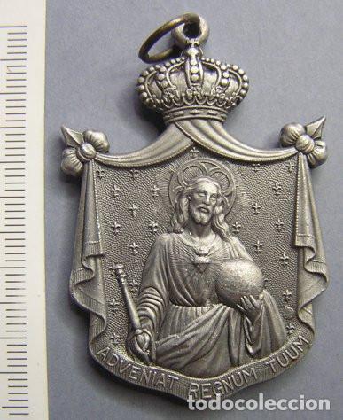 Antig&uuml;edades: MEDALLA DEL CORAZ&Oacute;N DE JES&Uacute;S EN EL ANVERSO - JES&Uacute;S Y EL ARC&Aacute;NGEL EN EL REVERSO