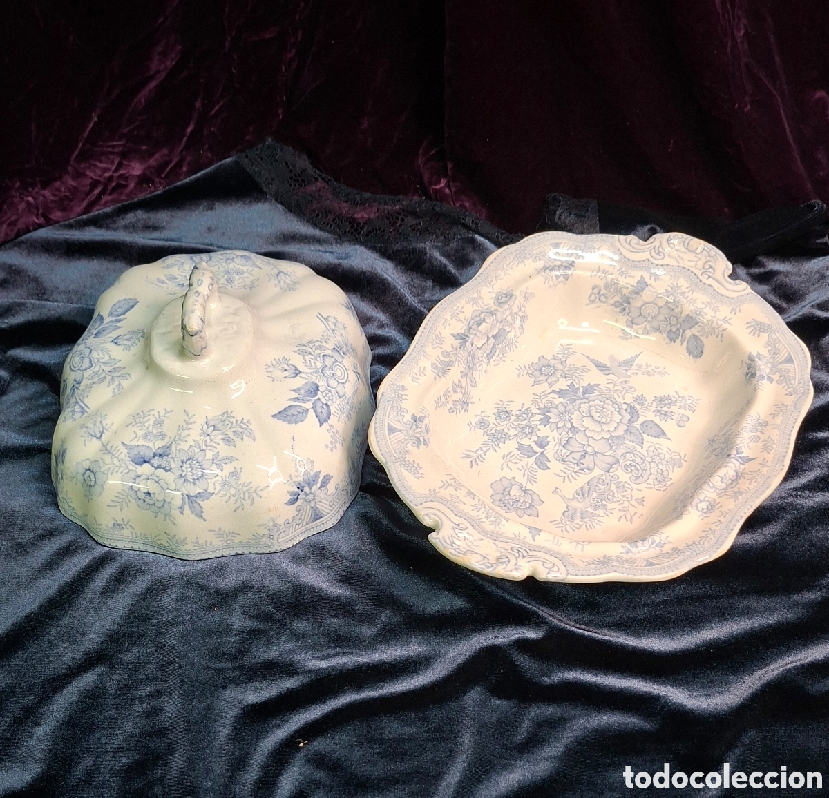 Antig&uuml;edades: Ensaladera Inglesa de porcelana Siglo XIX