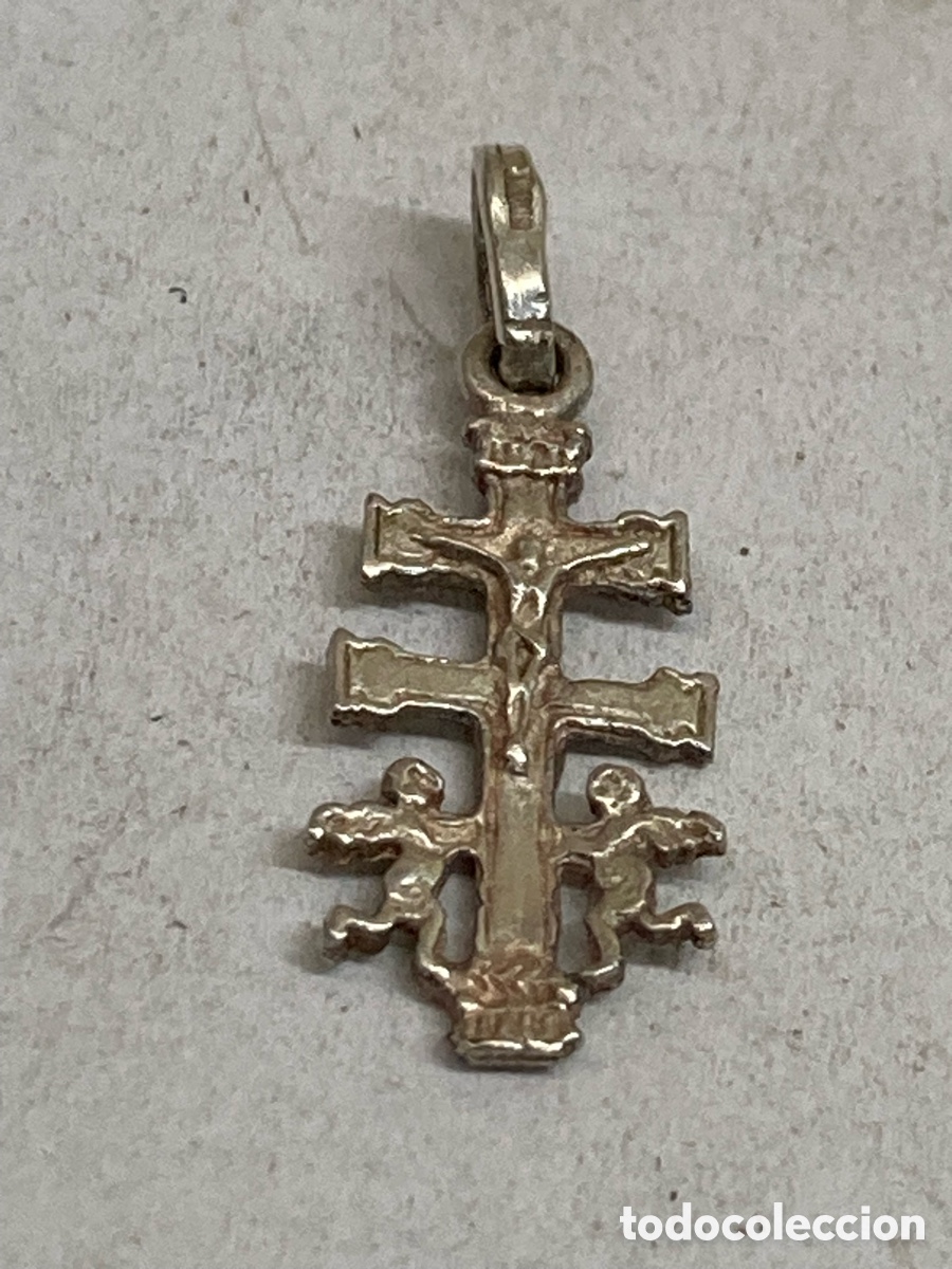 Oggetti Antichi: Cruz de plata religiosa C661