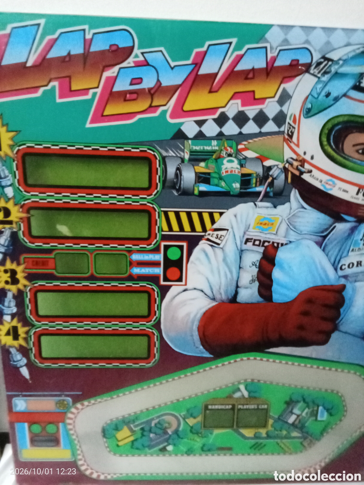 Antig&uuml;edades: Cristal Pinball Lap By Lap 60x 70 - Foto 2
