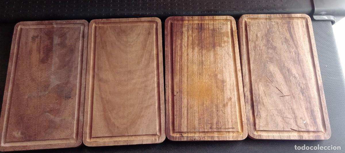 Antig&uuml;edades: Cuatro Tablas de madera calidad-Coctelera y Porr&oacute;n