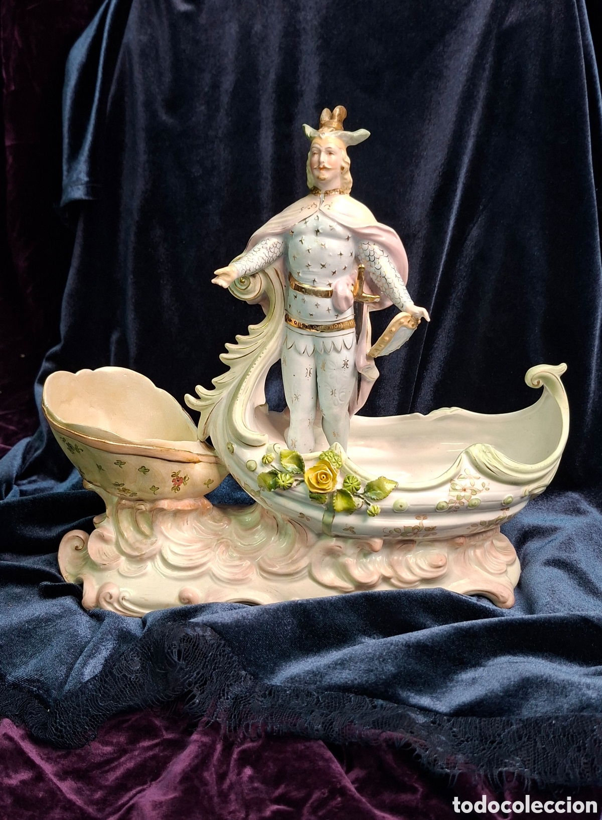 Antig&uuml;edades: Figura de biscuit del siglo XIX - Foto 3