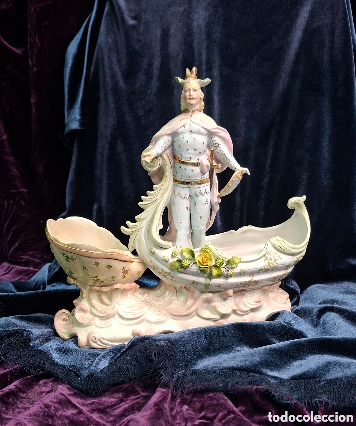 Antig&uuml;edades: Figura de biscuit del siglo XIX - Foto 5