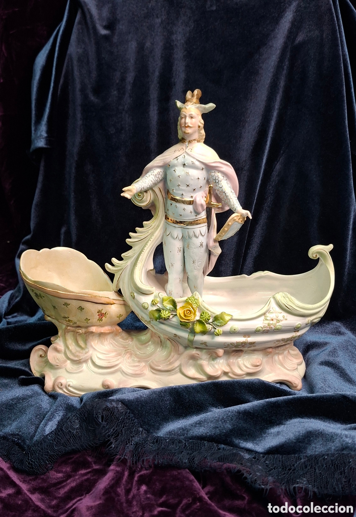 Antig&uuml;edades: Figura de biscuit del siglo XIX - Foto 6