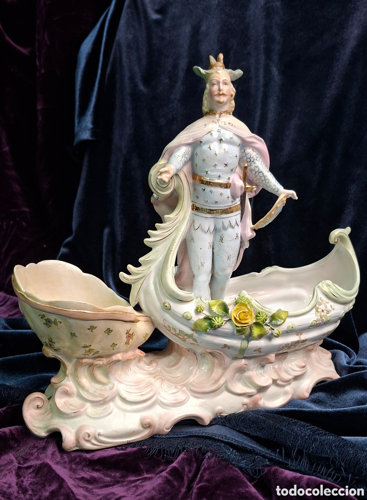 Antig&uuml;edades: Figura de biscuit del siglo XIX - Foto 9