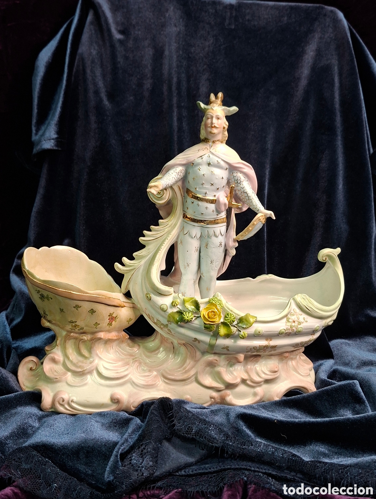 Antig&uuml;edades: Figura de biscuit del siglo XIX - Foto 11