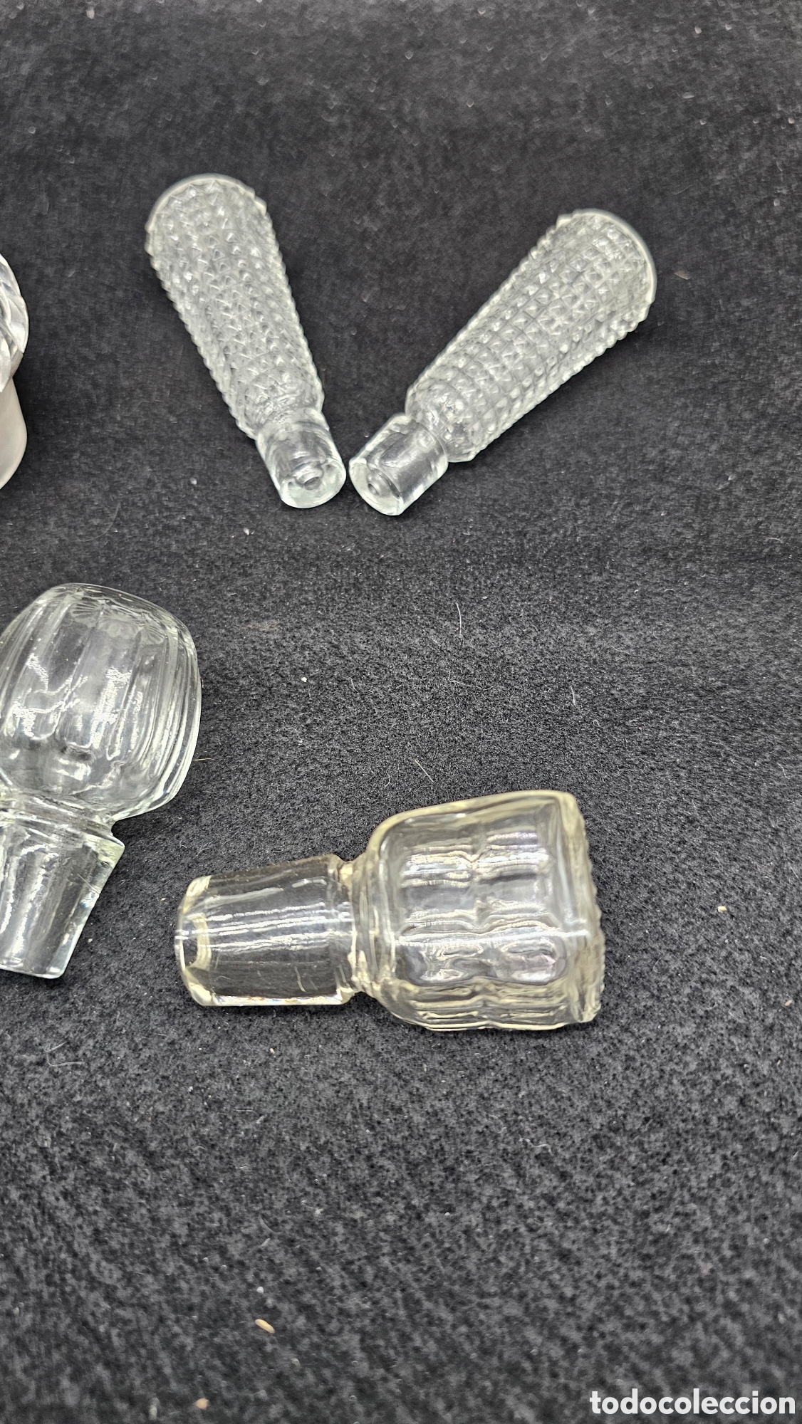 Antig&uuml;edades: Lote de tapas de cristal y vidrio - Foto 5