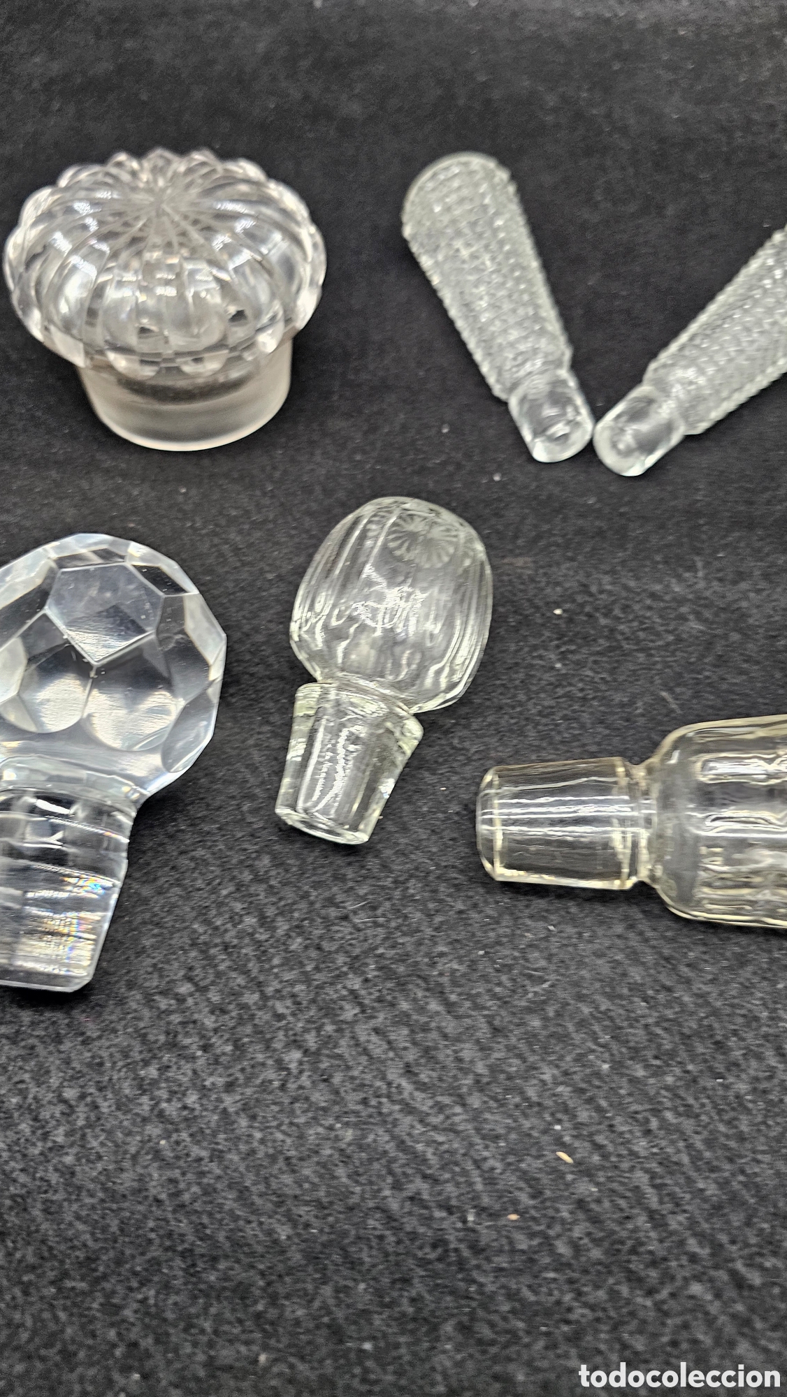 Antig&uuml;edades: Lote de tapas de cristal y vidrio - Foto 6