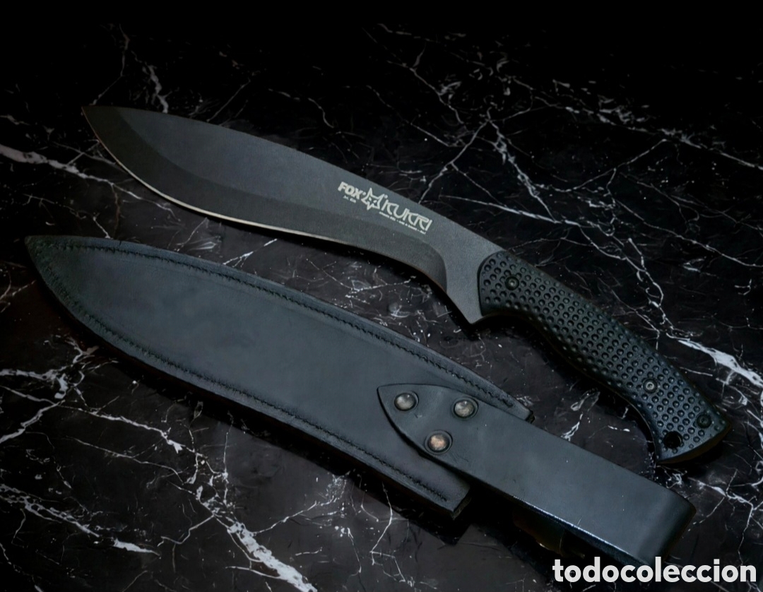 Antig&uuml;edades: Fox Kukri 658 - Made in Maniago Italy - en funda de cuero* *Fox Kukri - cuchillo + funda cuero.