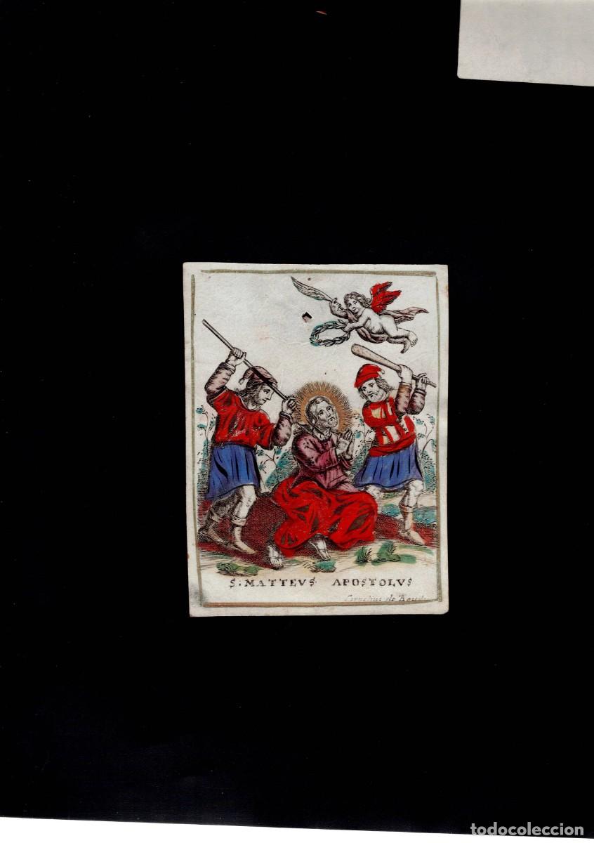 Antig&uuml;edades: Ancienne image pieuse papier velin Saint Mathieu Cornelius DE BOUDT (1660-1738)