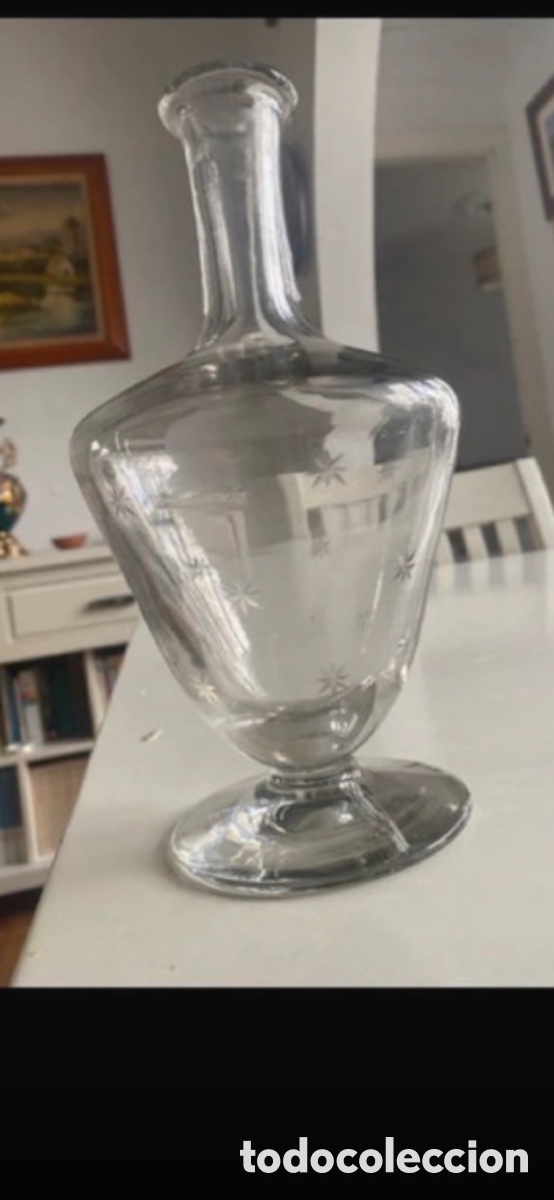 Antig&uuml;edades: Licorera antigua de Cristal tallado