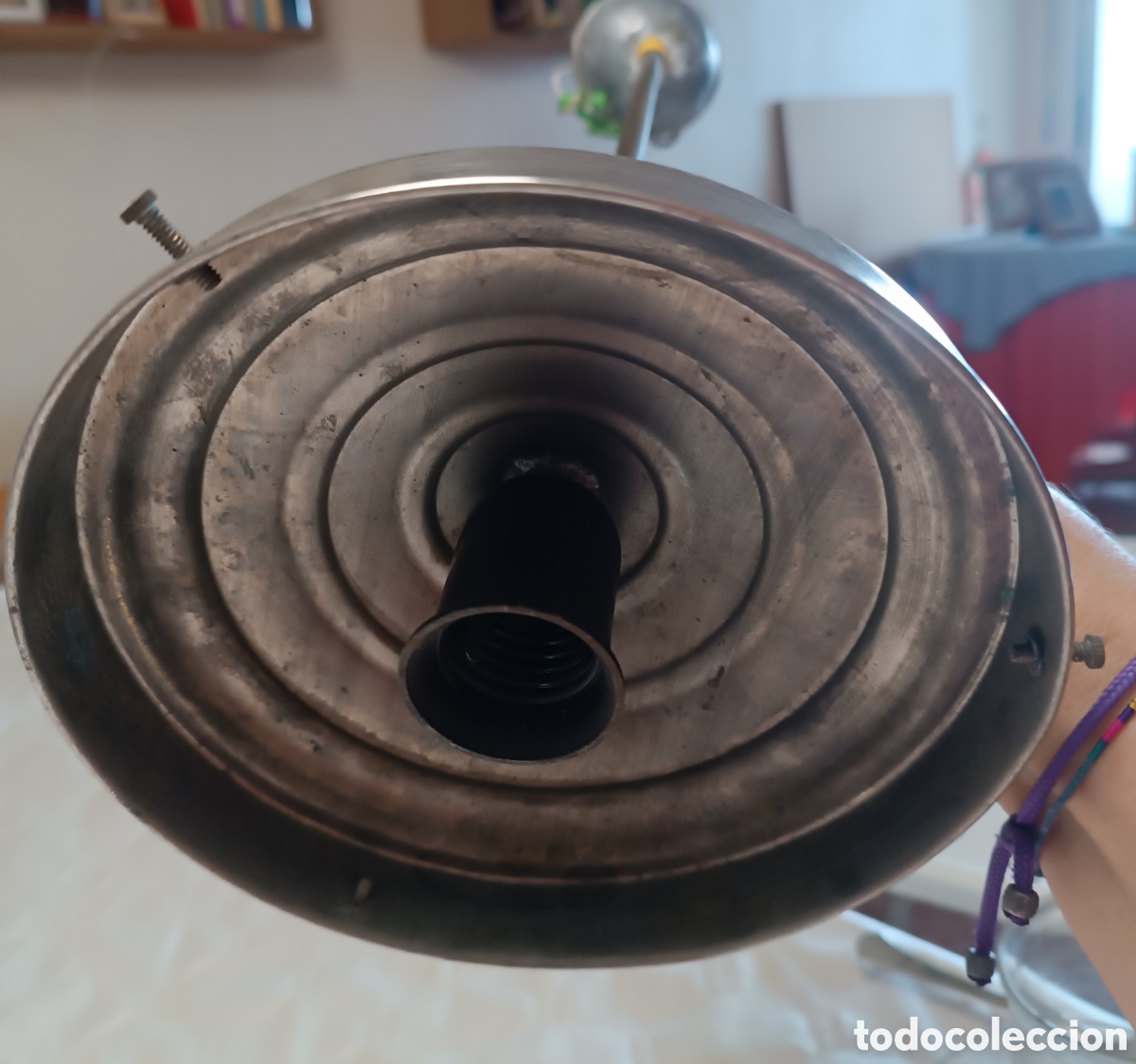Antig&uuml;edades: SOPORTE para Tulipa, extensor, Cubre Cable. - Foto 7