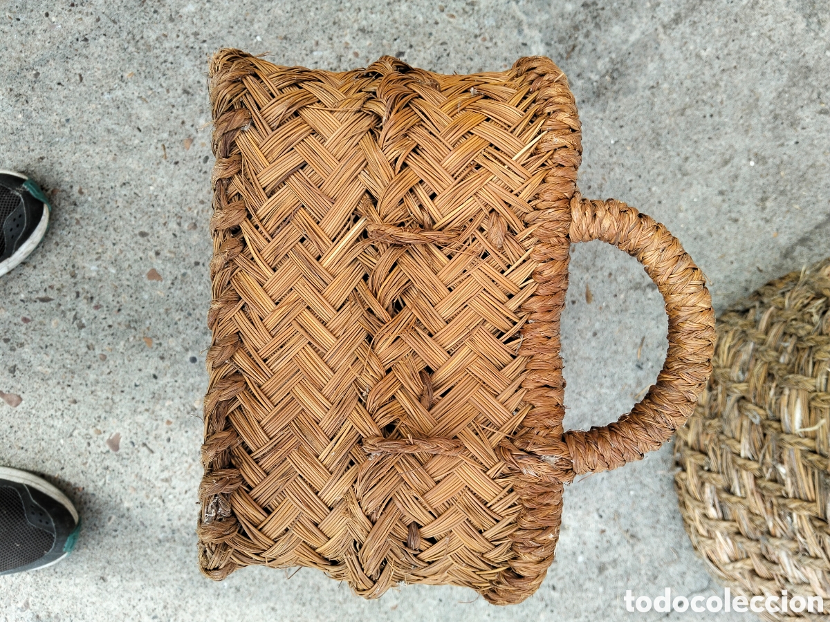 Antig&uuml;edades: ANTIGUO BOTELLERO ESPARTO - Foto 6