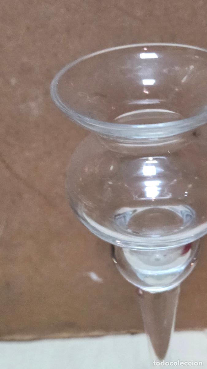 Antig&uuml;edades: portavela de cristal vintage - Foto 3
