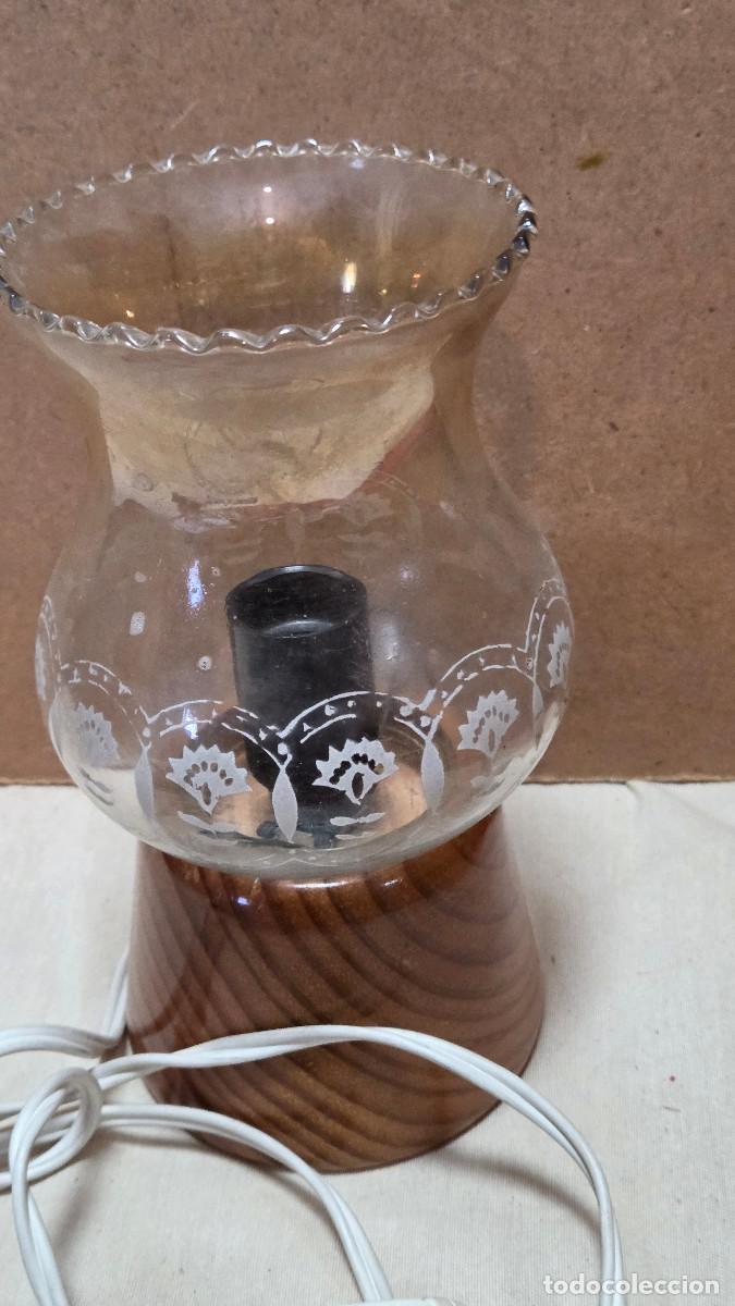 Antig&uuml;edades: lampara de mesa madera - Foto 4