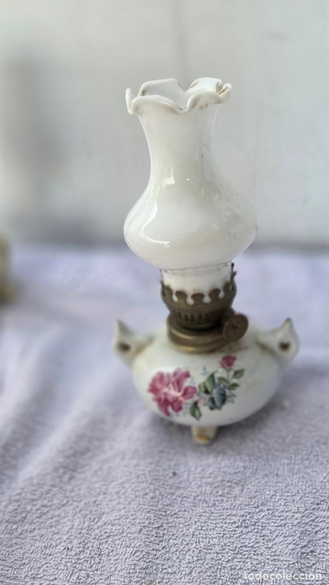 Antig&uuml;edades: quinque de ceramica y cristal - Foto 2