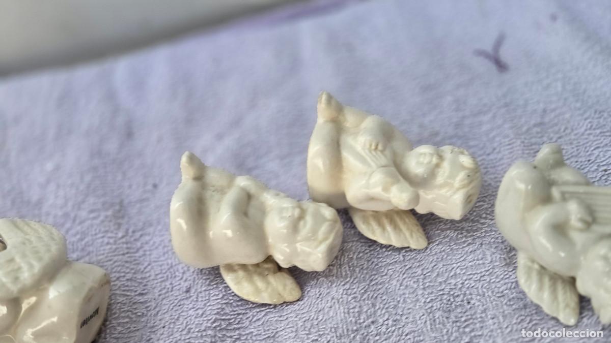 Antig&uuml;edades: 4 peque&ntilde;os angel de porcelana - Foto 4