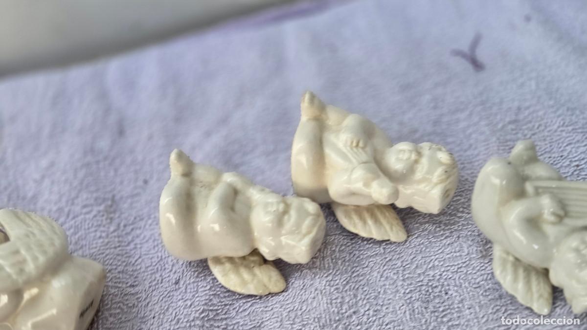 Antig&uuml;edades: 4 peque&ntilde;os angel de porcelana - Foto 5