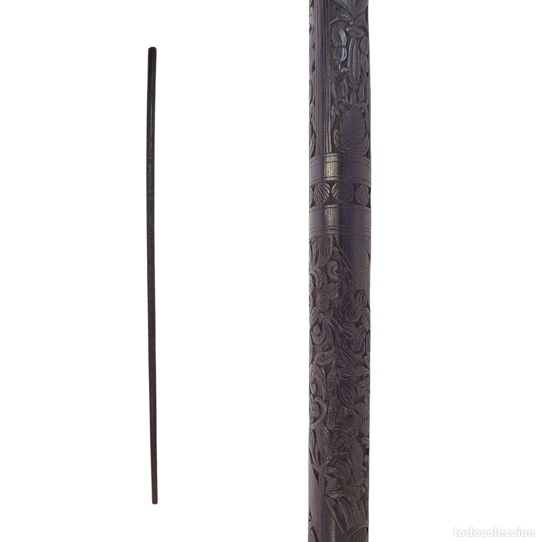 Antig&uuml;edades: Bast&oacute;n / Vara, madera de &eacute;bano, era Meiji, f. s. XIX - Jap&oacute;n