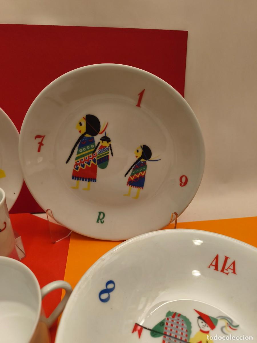 Antig&uuml;edades: VAJILLA INFANTIL EN PORCELANA DE CASTRO SARGADELOS DOLMEN COMPUESTA DE 5 PIEZAS