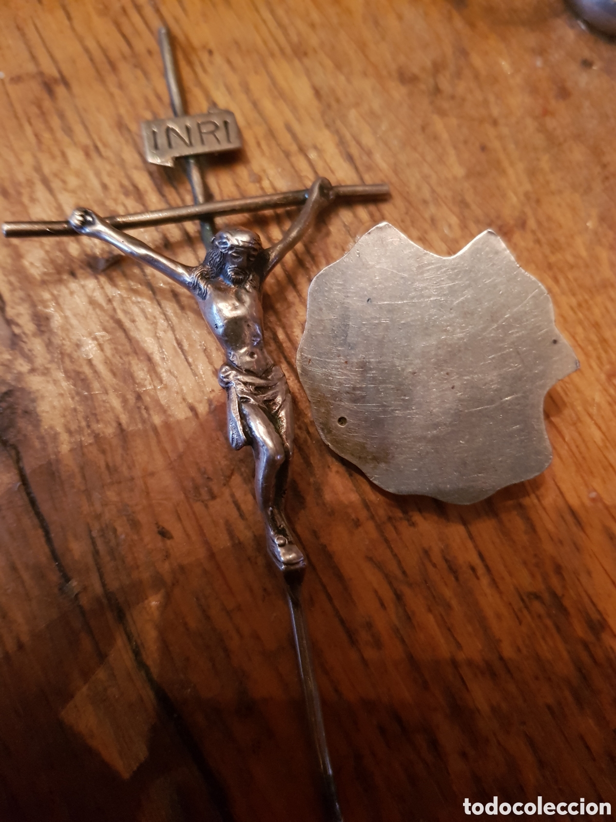 Antig&uuml;edades: ANTIGUO CRUCIFIJO DE PLATA - Foto 2
