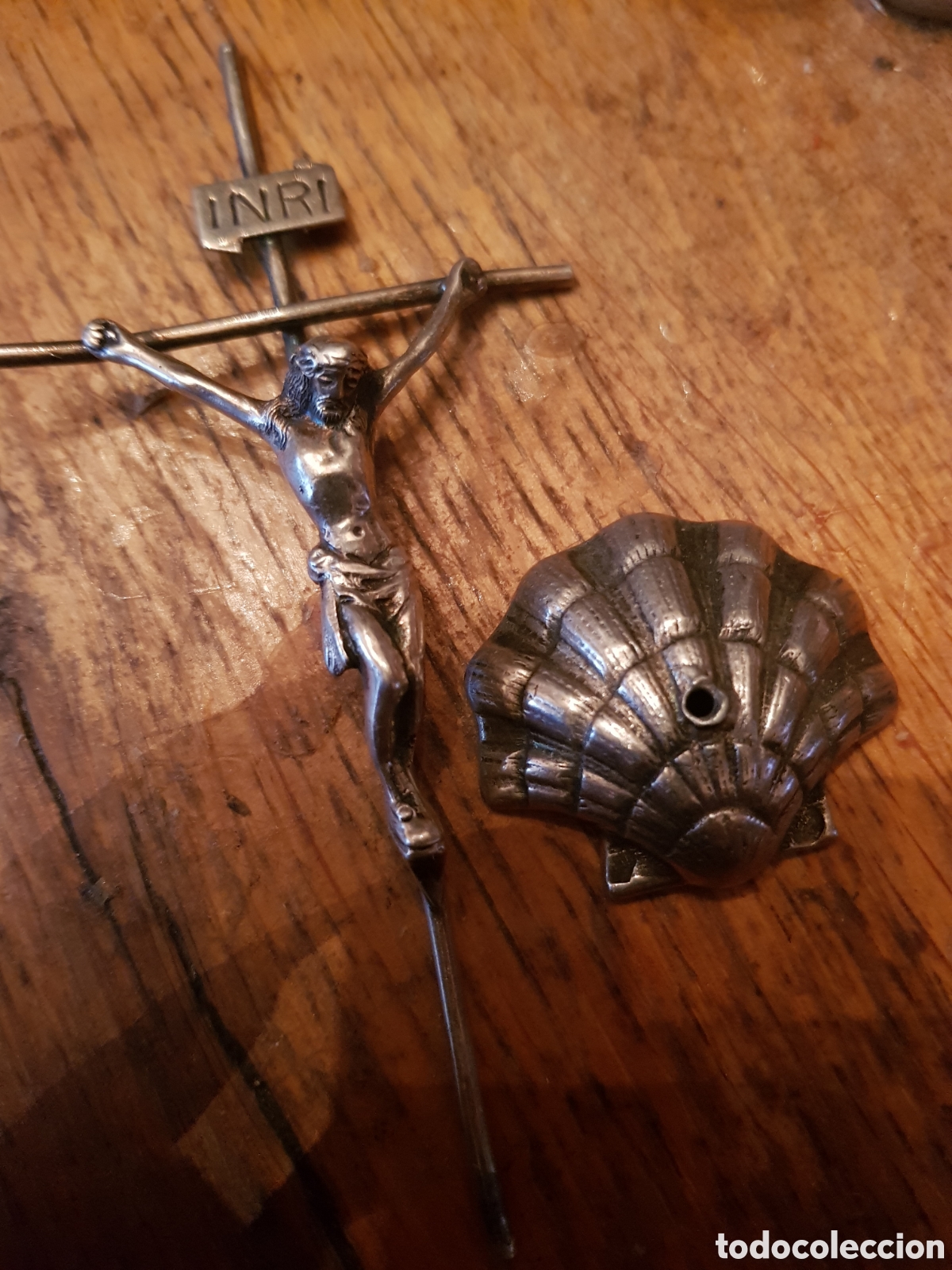 Antig&uuml;edades: ANTIGUO CRUCIFIJO DE PLATA - Foto 3