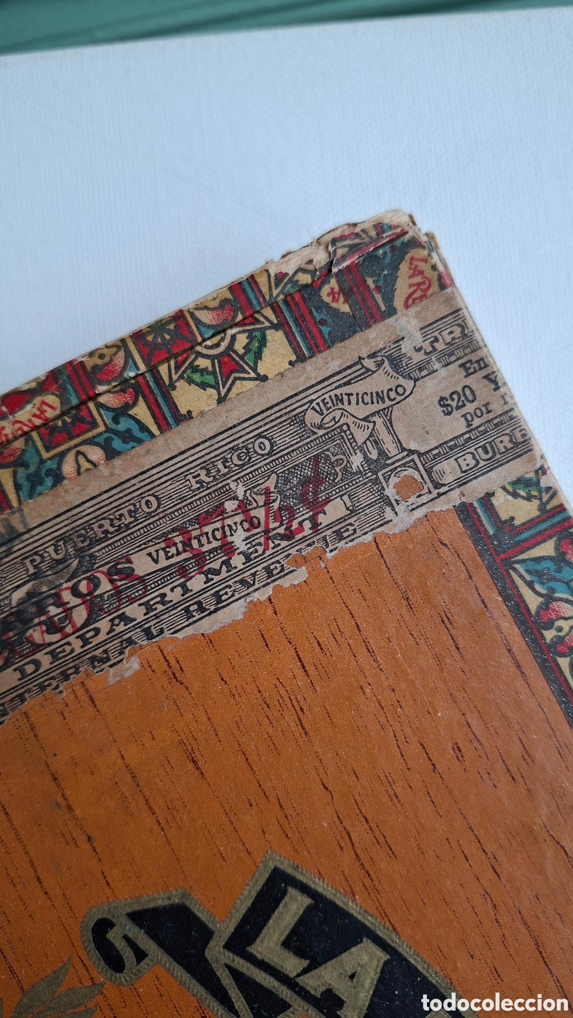 Antig&uuml;edades: Caja de Puros 1920 La Restina - Foto 8