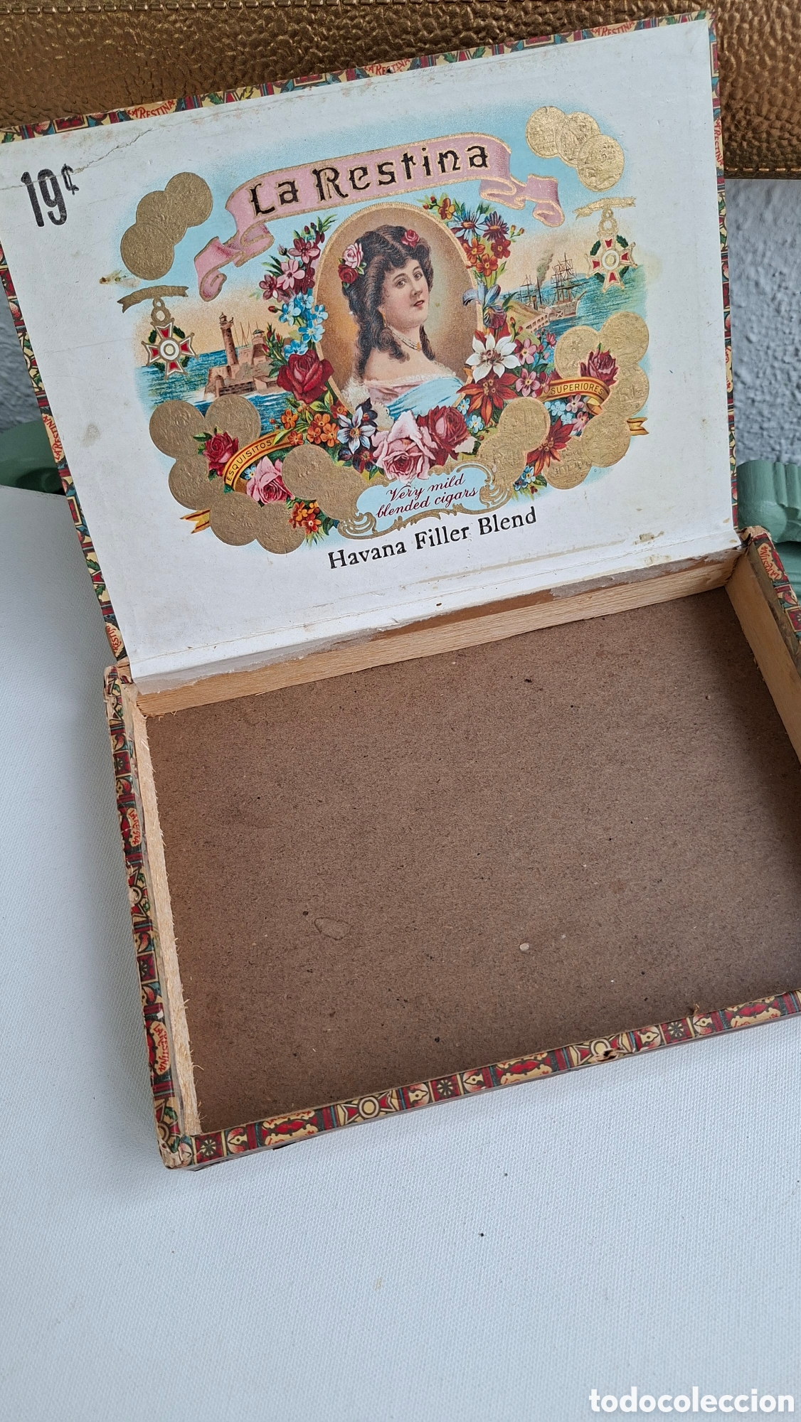 Antig&uuml;edades: Caja de Puros 1920 La Restina - Foto 9