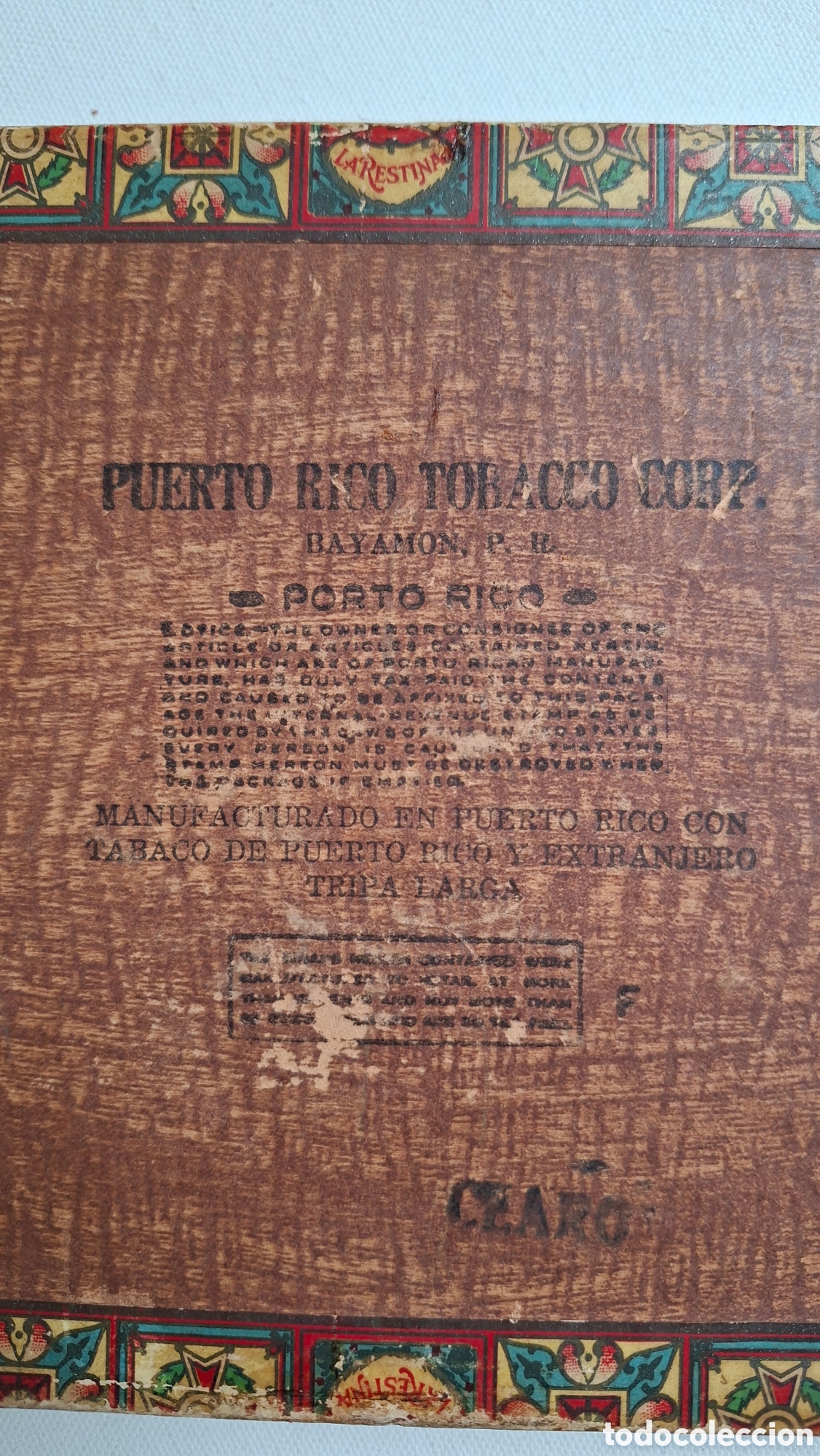 Antig&uuml;edades: Caja de Puros 1920 La Restina - Foto 14