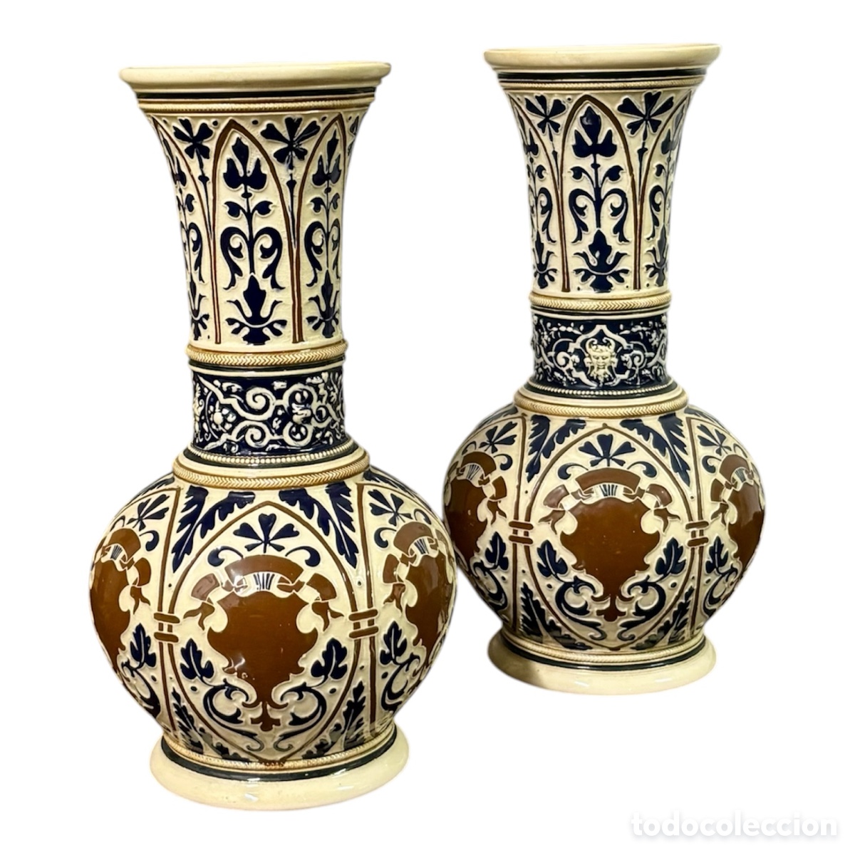 Antig&uuml;edades: Jarrones belgas Circa 1.920.