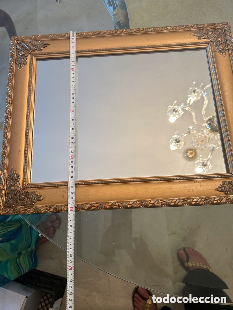 Antig&uuml;edades: Espejo de madera dorado - Foto 7