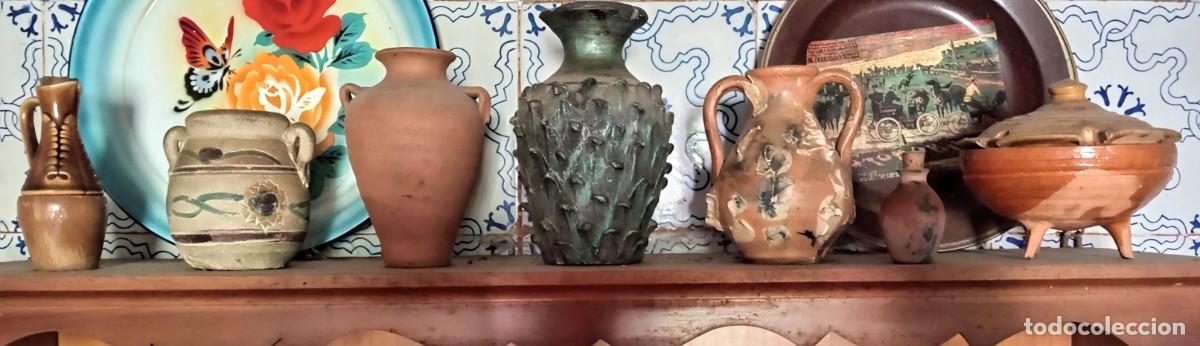 Antig&uuml;edades: 6 Frascos Jarr&oacute;nes Barro y Cer&aacute;mica - Foto 1