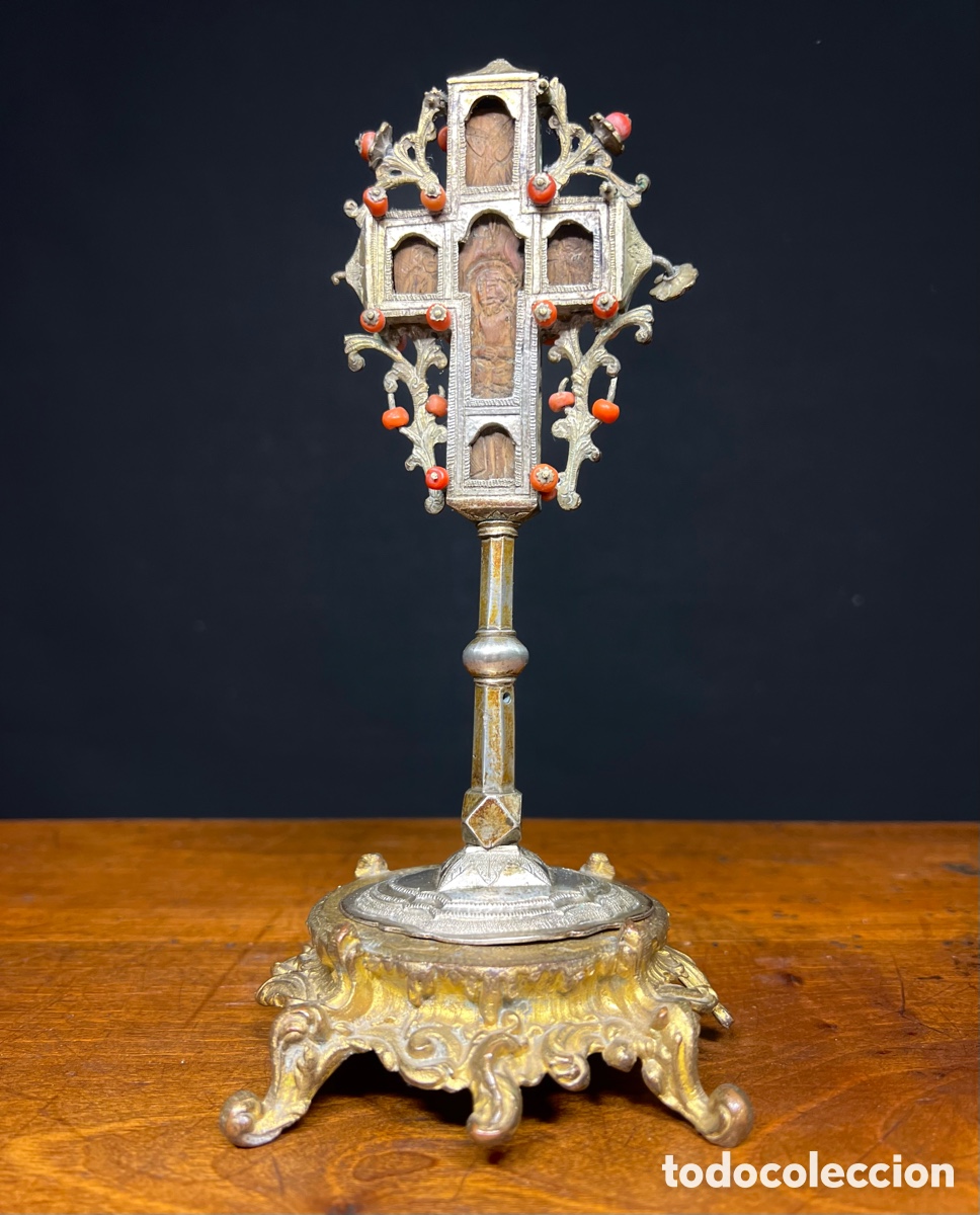 Antig&uuml;edades: Cruz de altar, monte Athos. S.XIX - Foto 2