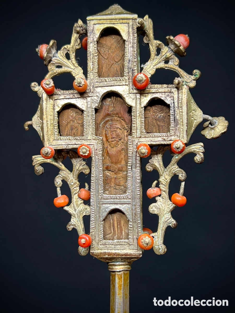 Antig&uuml;edades: Cruz de altar, monte Athos. S.XIX - Foto 1