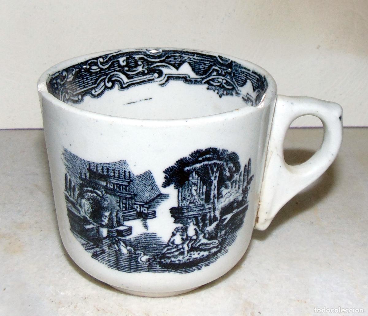 Antig&uuml;edades: PEQUE&Ntilde;A TAZA, DIAMETRO DE 8,4CM Y ALTURA 7,5CM, PEQUE&Ntilde;OS DA&Ntilde;OS EN EL BORDE