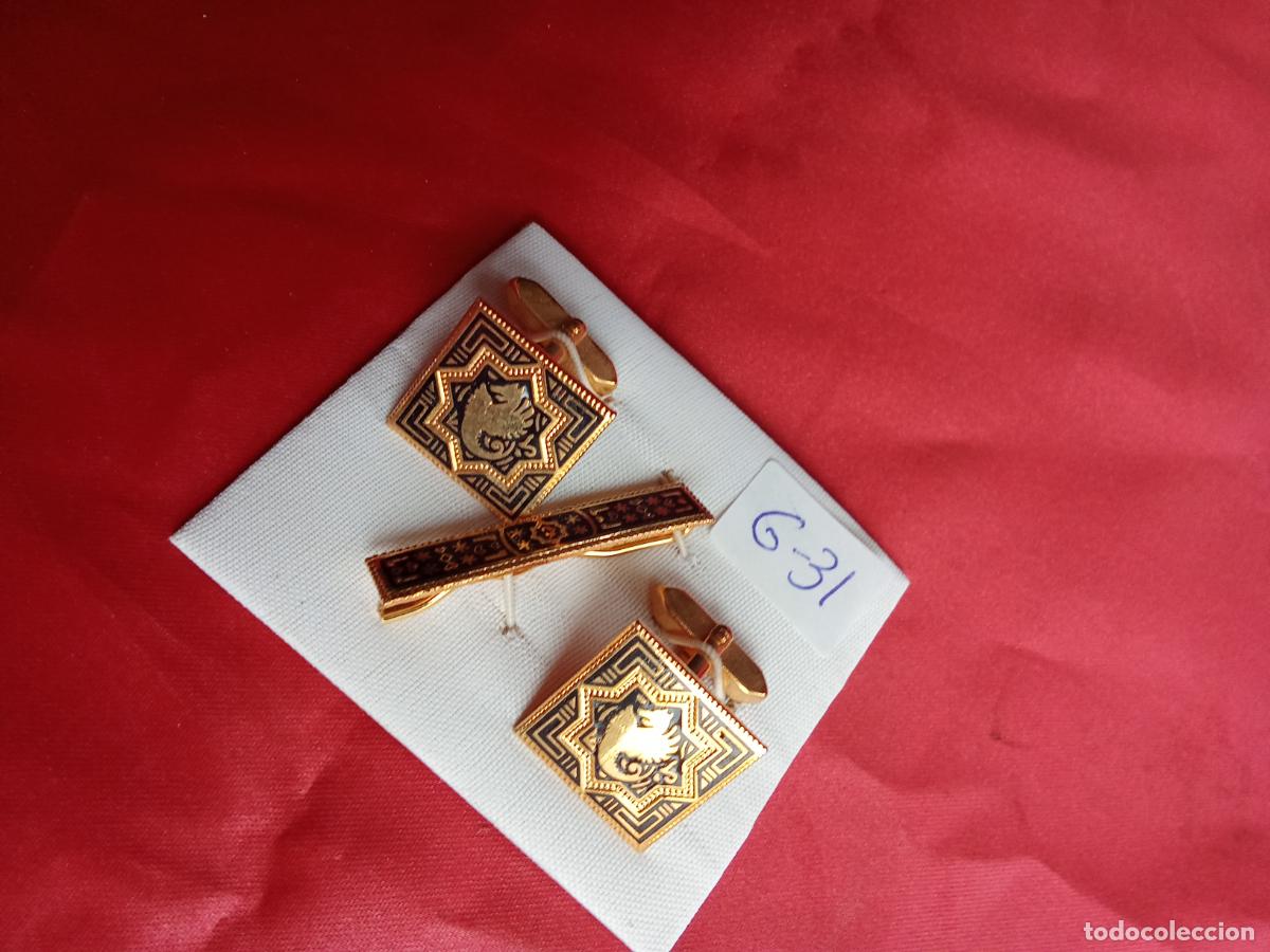 Antig&uuml;edades: Gemelos de camisa fantasia estilo toledo G-31. Alacena