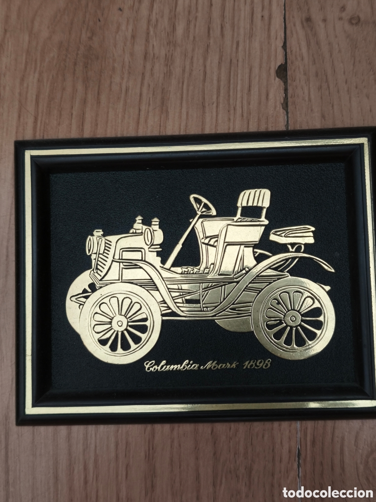 Antig&uuml;edades: Cuadro Vintage Coche Antiguo en Relieve - Columbia Mark 1898