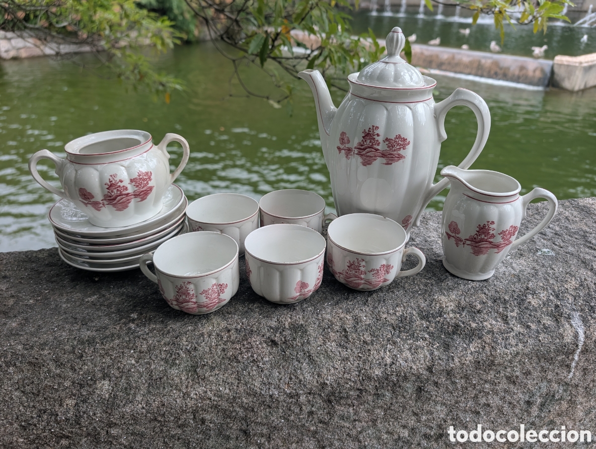 Antig&uuml;edades: Juego Caf&eacute; Porcelana Alemana Black Knight / Vintage German Coffee Set