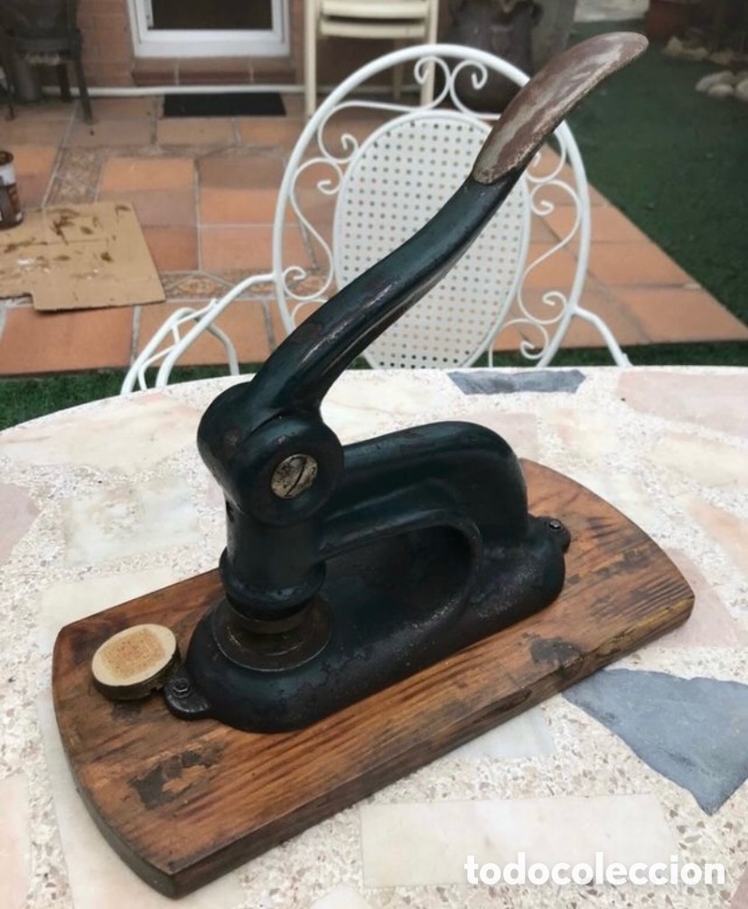 Antig&uuml;edades: Troqueladora prensa para sello - Foto 4