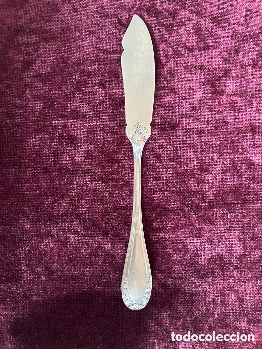 Antig&uuml;edades: Pala, cuchillo de pescado de plata primera ley - Foto 2
