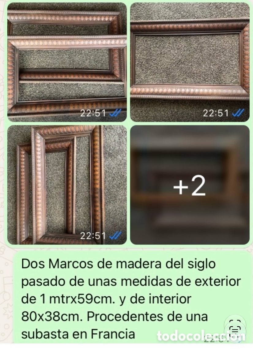 Antig&uuml;edades: Dos marcos de madera del siglo pasado - Foto 3