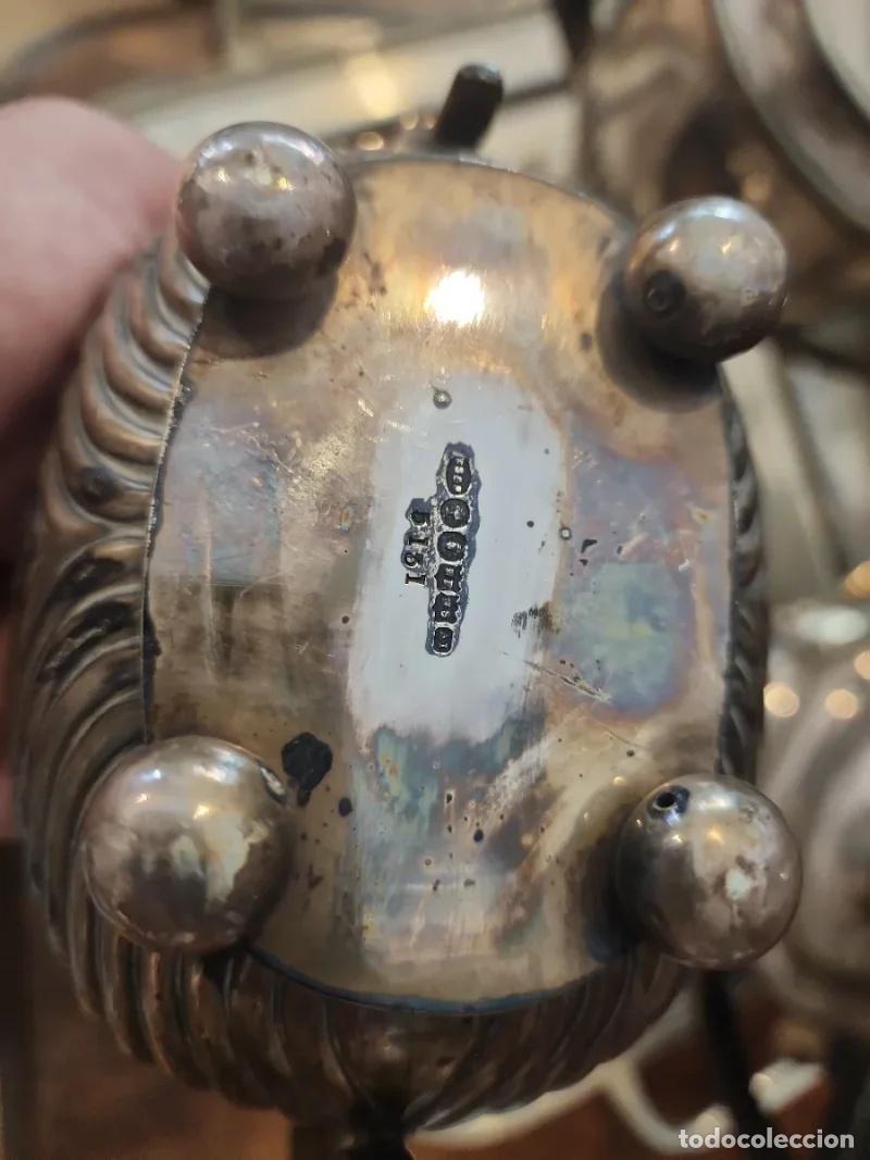 Antig&uuml;edades: Juego de caf&eacute; y t&eacute; met&aacute;lico - Foto 8