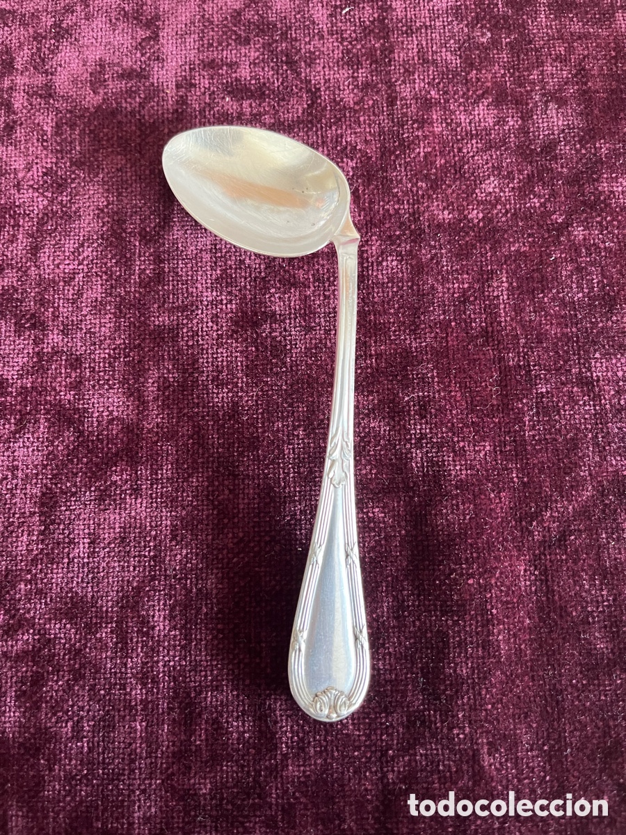 Antig&uuml;edades: Cuchara aprendizaje para beb&eacute; de plata