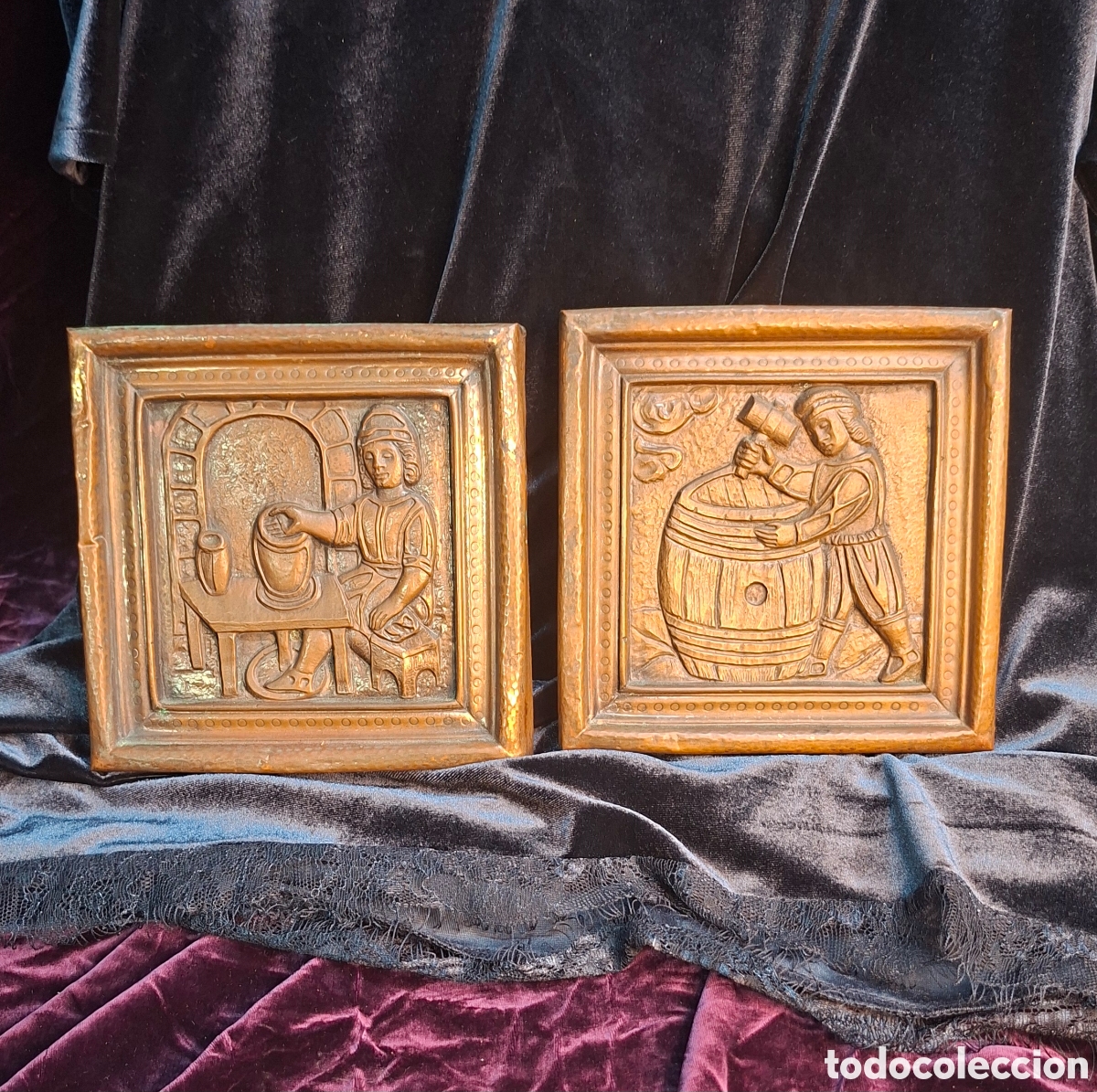 Antig&uuml;edades: Cuadros artesanales en cobre &middot; Oficios &middot; Principios del siglo XX