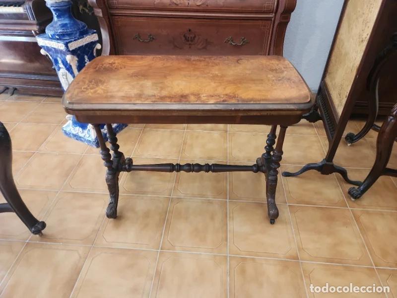 Antig&uuml;edades: Mesa Auxiliar Antigua de Ra&iacute;z - Foto 2