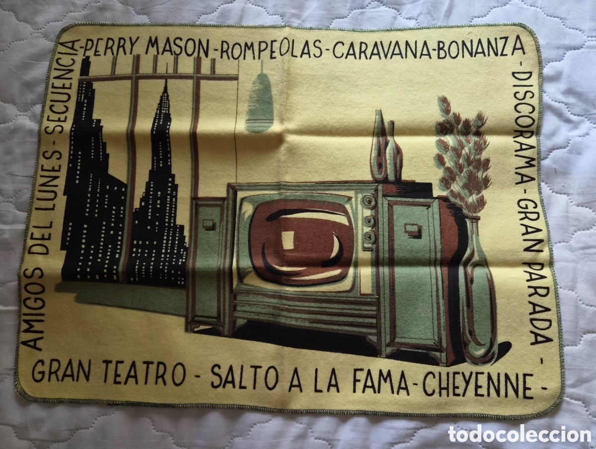 Antig&uuml;edades: Lote 6 Pa&ntilde;os Cocina Vintage A&ntilde;os 60/70 Recetas Ilustradas Poble Espanyol Barcelona NUEVOS ENV&Iacute;O GRAT
