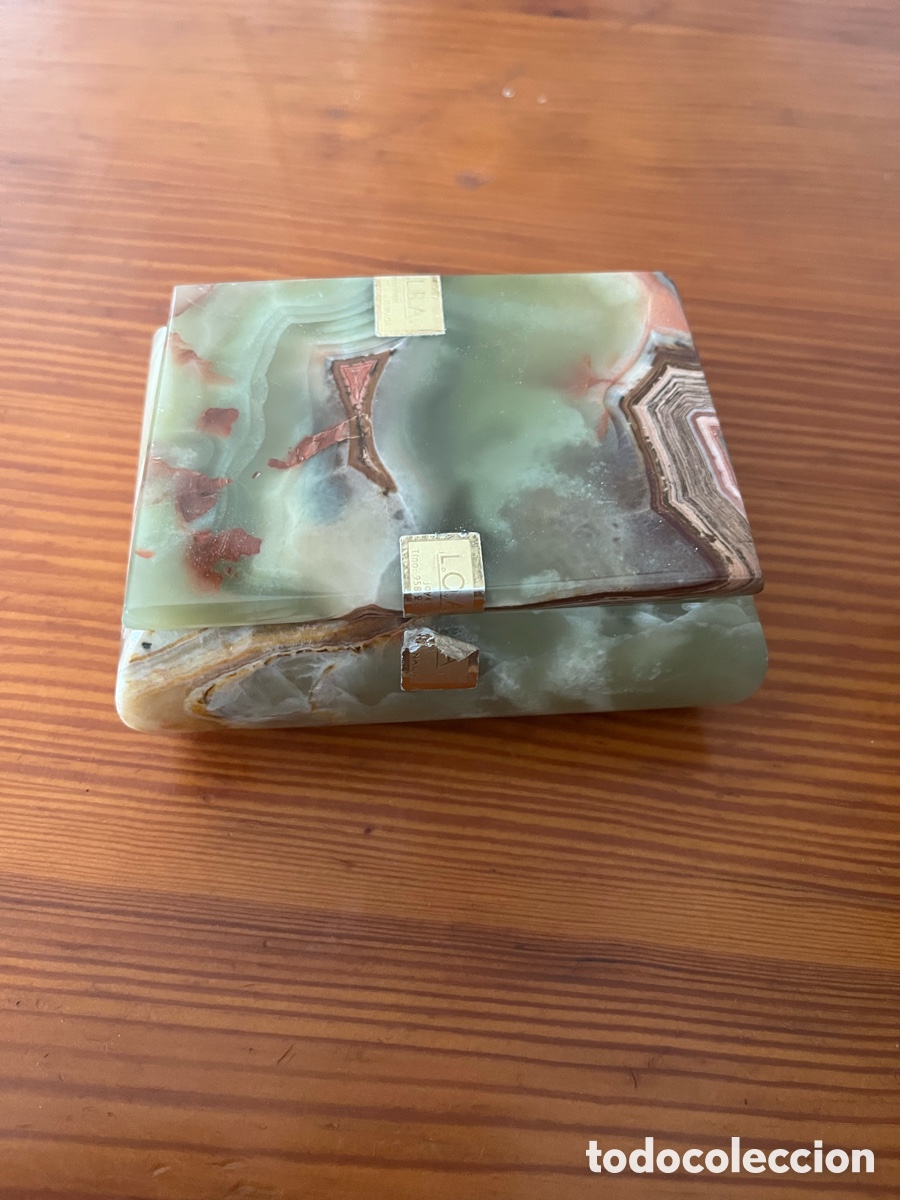 Antig&uuml;edades: Caja Joyero &Oacute;nix Verde Natural - Foto 2